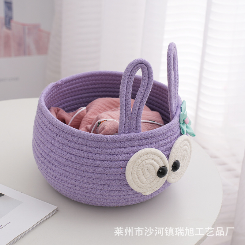 Cute Star Delu Purple Desktop Storage Basket Retail Living Room Coffee Table Weaved Storage Basket Storage Basket Cartoon Toy Storage Box