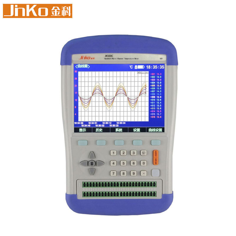 JINKO金科JK500C手持多路温度测试仪 8路16路温度巡检仪