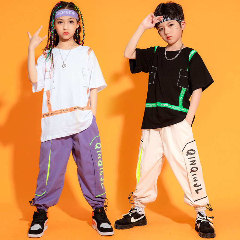 儿童街舞套装男童嘻哈模特走秀潮服时尚帅气少儿演出童模时装秀男