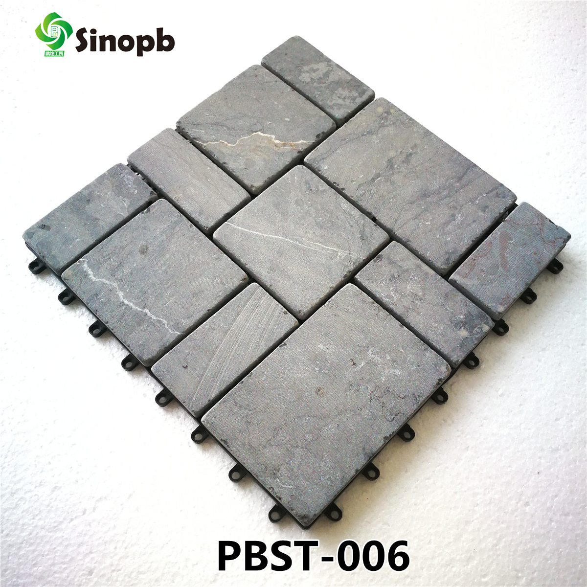 石材卡扣拼接地板diy地砖石头拼接地板大理石自拼鹅卵石拼装地板