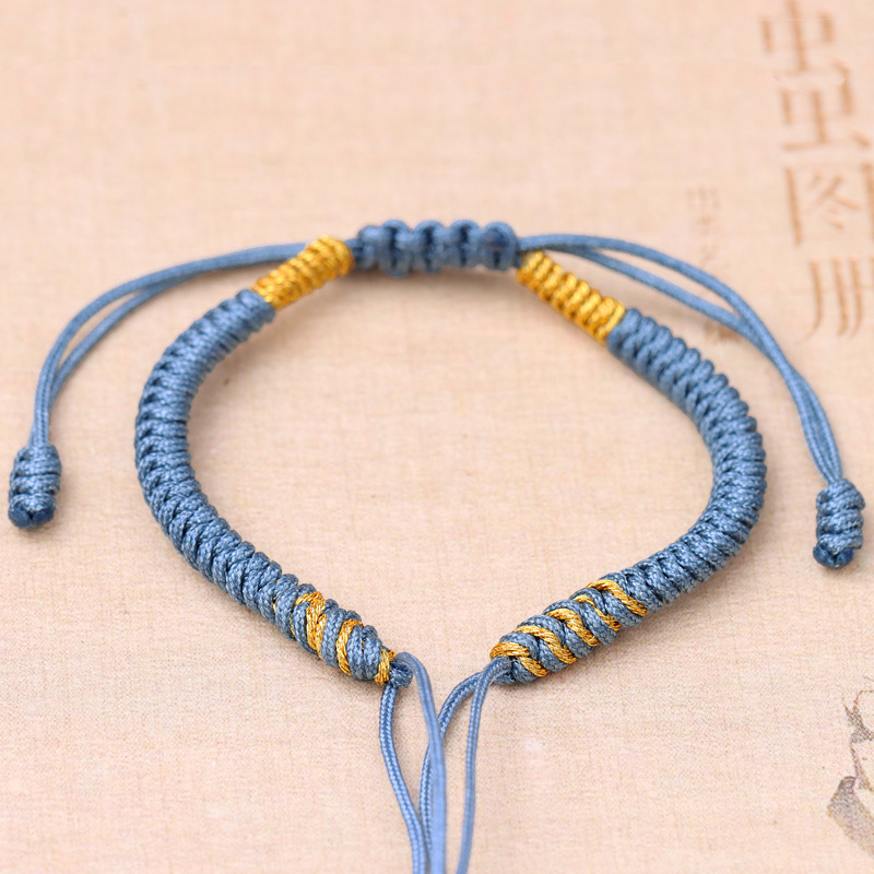 金线金刚结手链可穿转运珠硬金无需自编情侣diy半成品手绳女批发