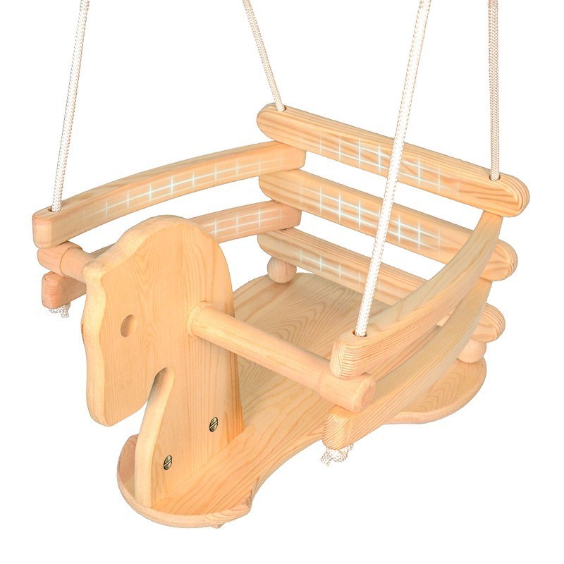婴幼儿儿童吊椅秋千室内家用宝宝摇摇木质马木马秋千