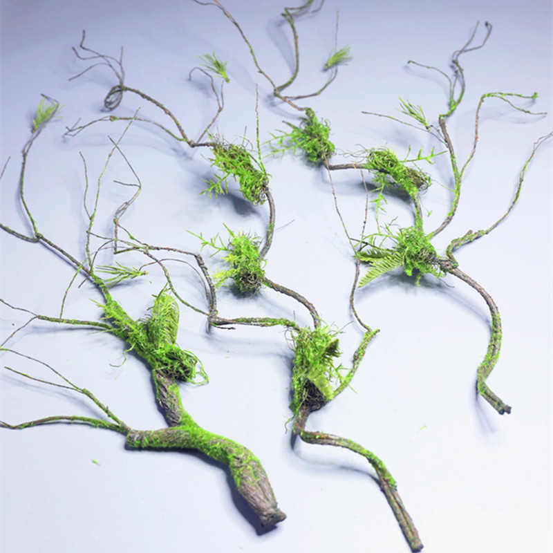 仿真树藤枯藤藤条插花装饰树枝干枝青苔苔藓室内藤蔓植物壁挂绿植