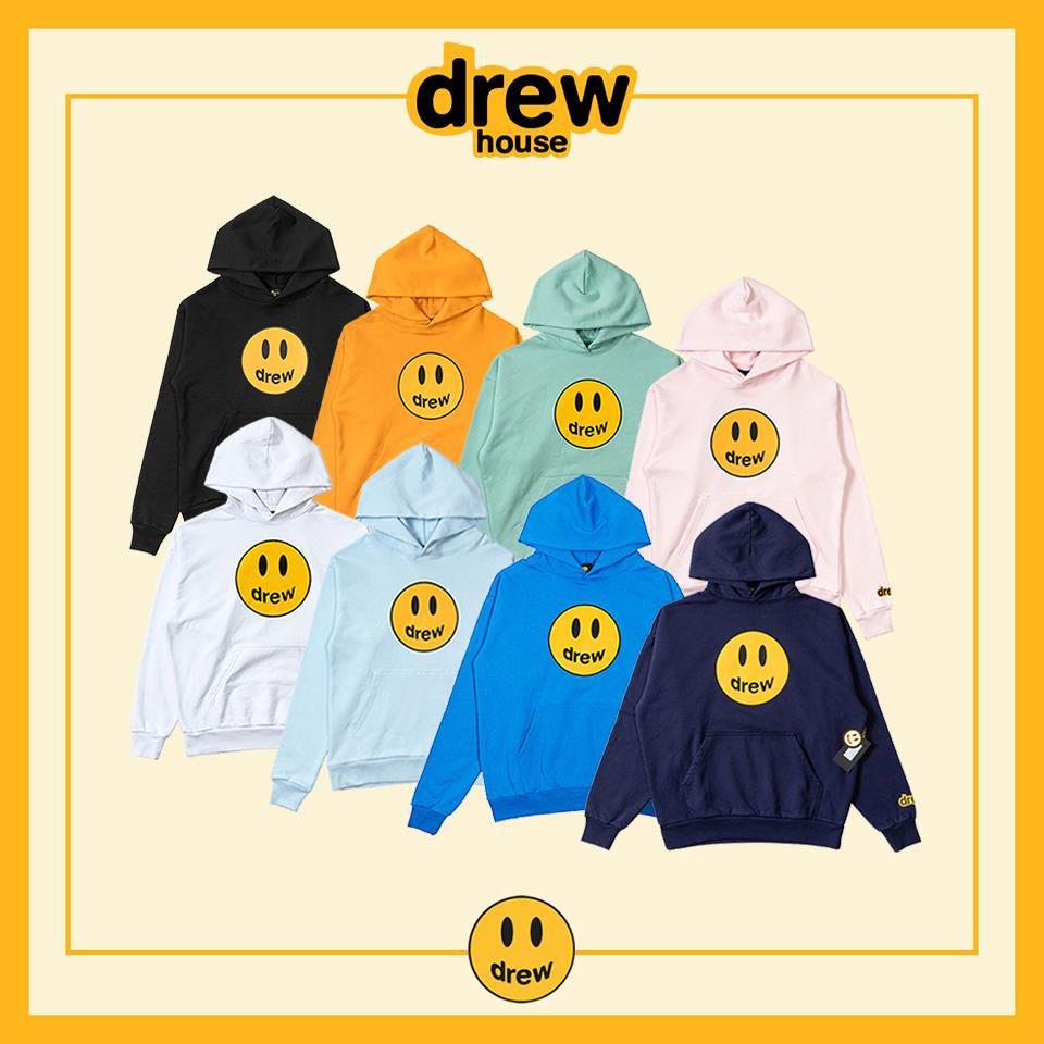 正品代购drew justin过验笑脸贾斯汀比伯欧阳娜娜长袖卫衣帽衫