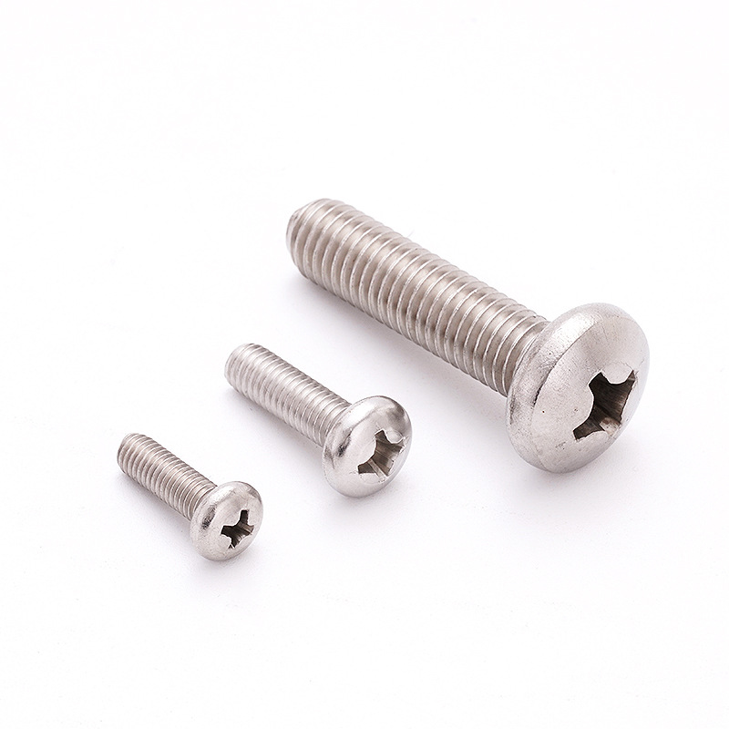 304不锈钢美制圆头十字机丝螺栓 美制盘头机牙螺钉美标元机