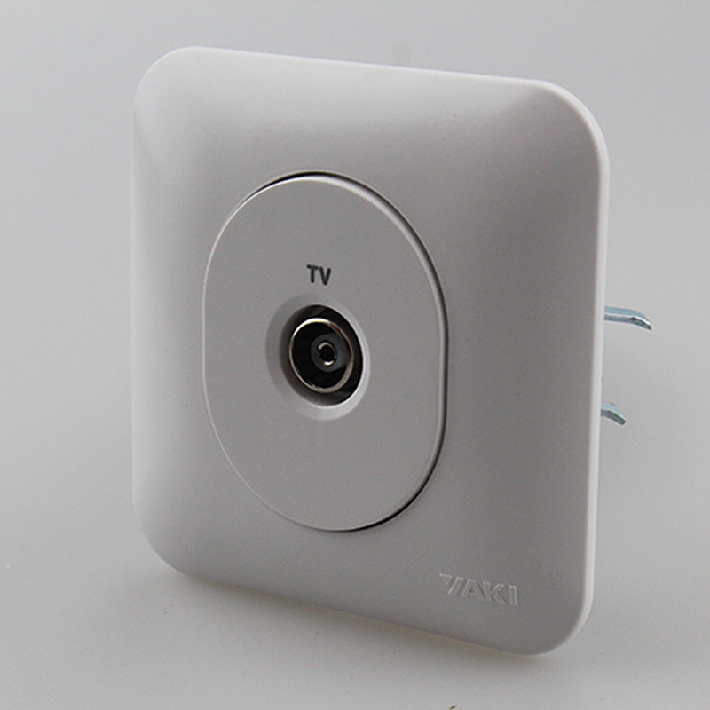 yaki chun欧式圆形墙壁电视接口pc材质