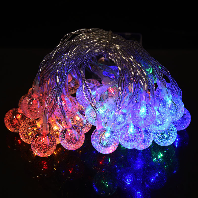 Outdoor Camping Lantern String Bubble Ball Water Drop Color Light String LED Light Battery USB Holiday Ornamental Festoon Lamp Manufacturer