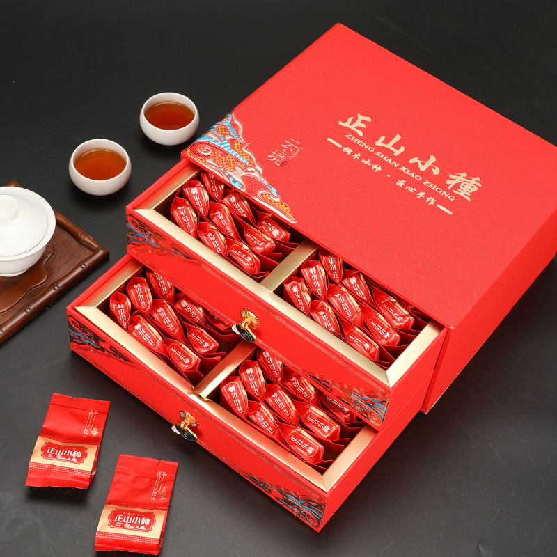 节日送礼新茶武夷正山小种红茶浓香型茶叶高档礼盒装1斤大份