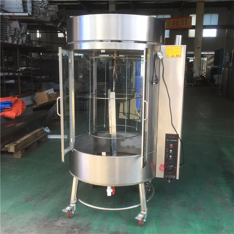 ykl-850型燃气型烤鸭炉 自动旋转圆形烤禽炉 烤炉 燃气烤鸡烤肉炉