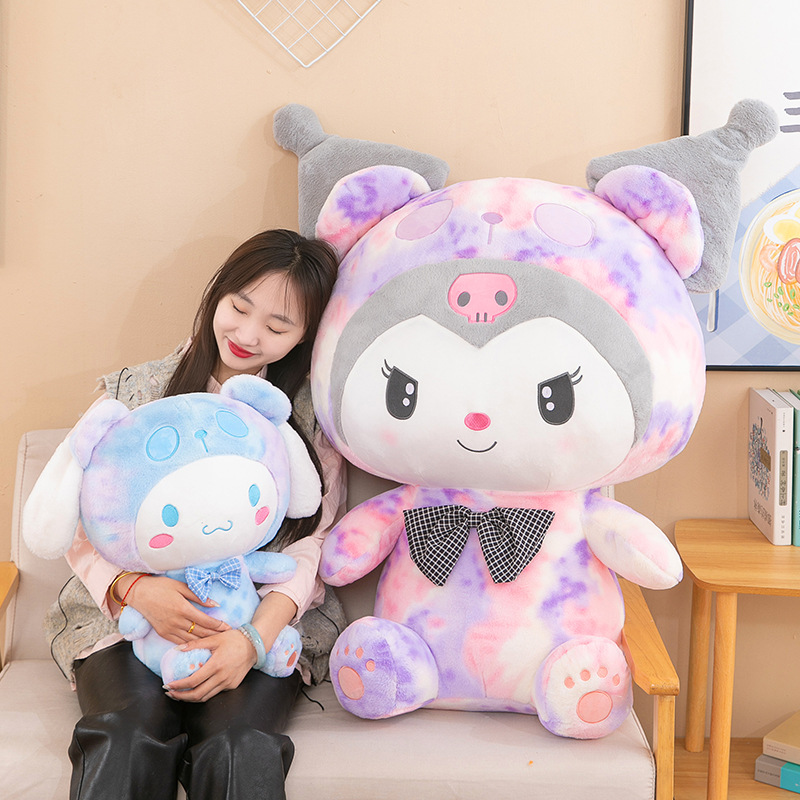 Tie-Dye Series Coolomi Melody Doll Plush Toy Sanrio Yugui Dog Doll Grab Machine Wholesale