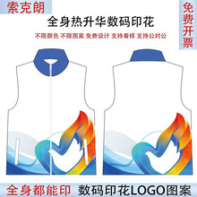 志愿者马甲党员义工服装公益红色背心社区社工印字logo广告衫