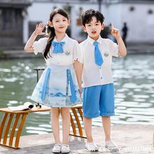 六一儿童节演出服中国风舞蹈服小学生班服夏季短袖汉服合唱表演服