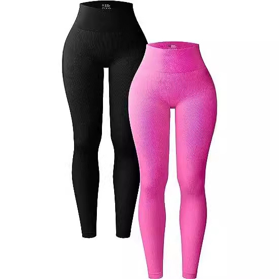 欧美跨境外贸2024女装亚马逊裤子瑜伽紧身裤锻炼高腰运动裤长裤