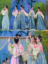 六一儿童古典舞初夏演出服中国风汉唐舞古装女汉服襦裙飘逸舞蹈服