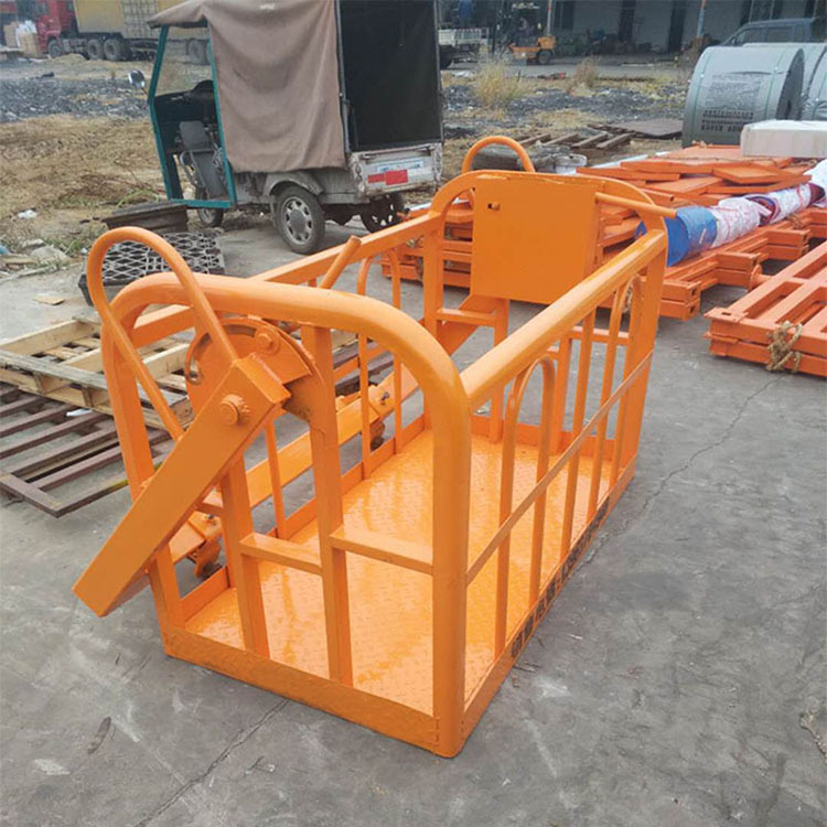 360旋转高空作业吊篮建筑工地高空吊筐 园林高空机械旋转吊车吊篮