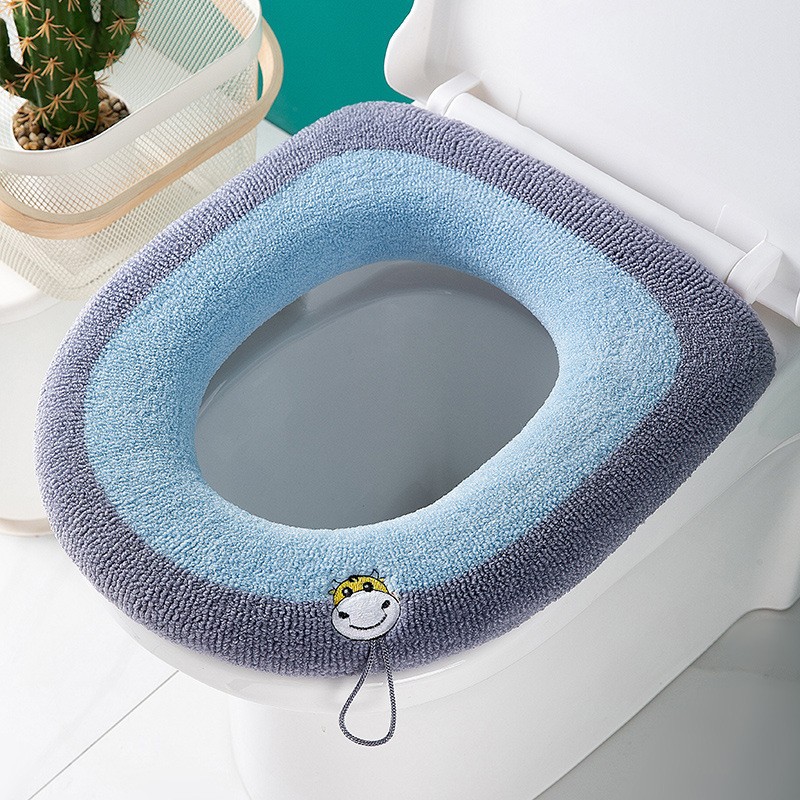 Domestic Toilet Toilet Mat Autumn and Winter Potty Seat Padded Velvet Thickened Toilet Seat Four Seasons Universal Toilet Seat Cover