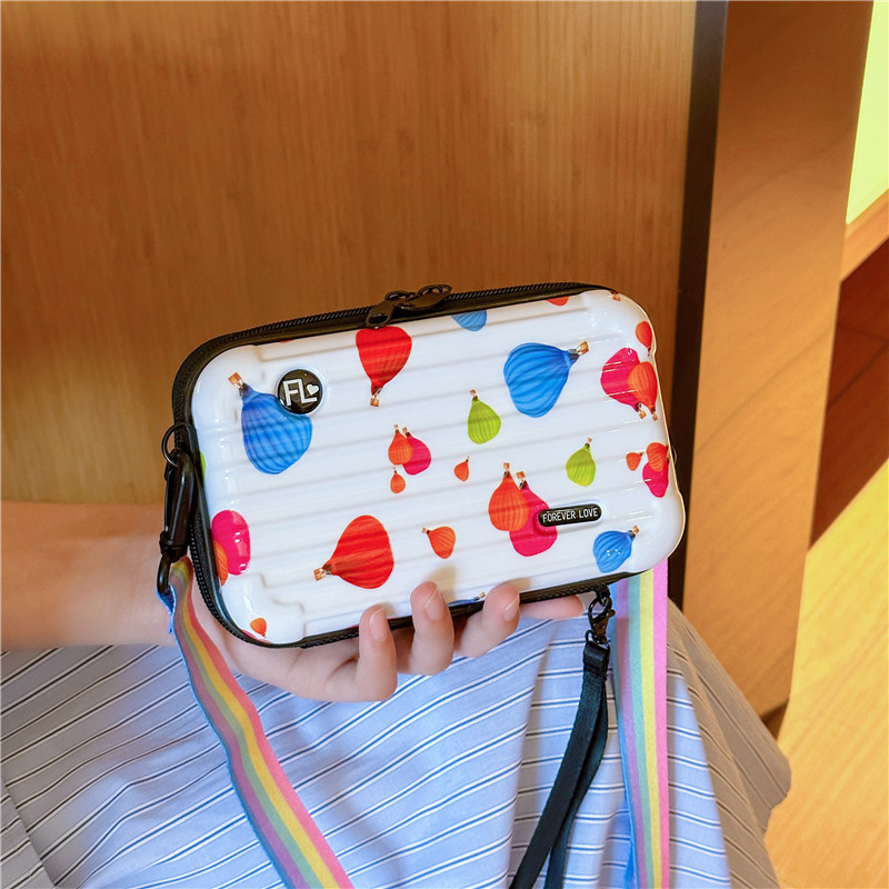 New Personalized Fashionable Small Square Bag Korean Fashion PVC Children's Box Bag Portable Outdoor Shoulder Crossbody Bag