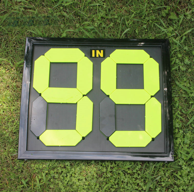 足球记分牌手动换人牌足球翻号牌双面显示2位计分牌 换人牌