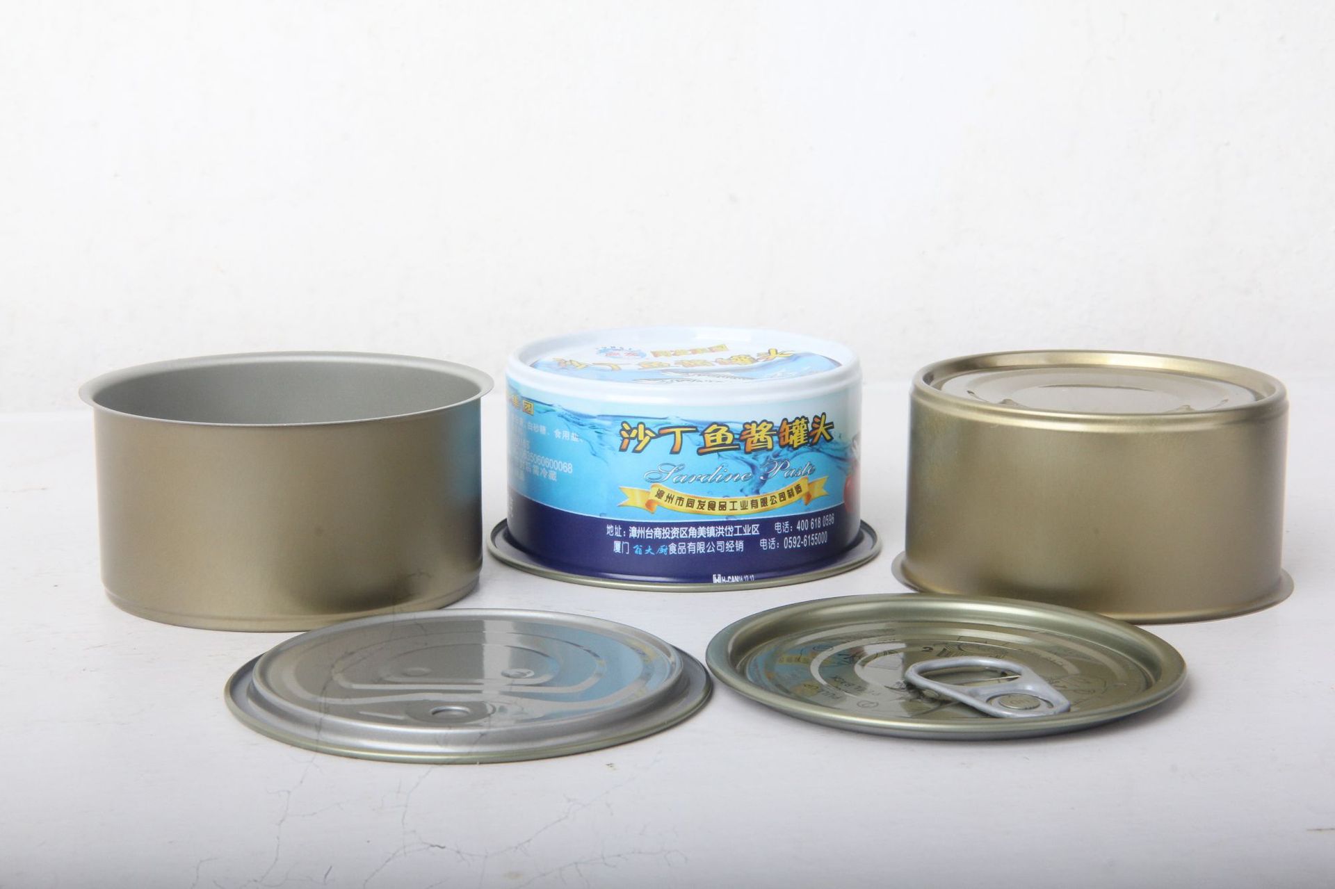 马口铁两片罐圆形肉制品易拉罐两片拉伸罐通用包装肉类易拉盖罐