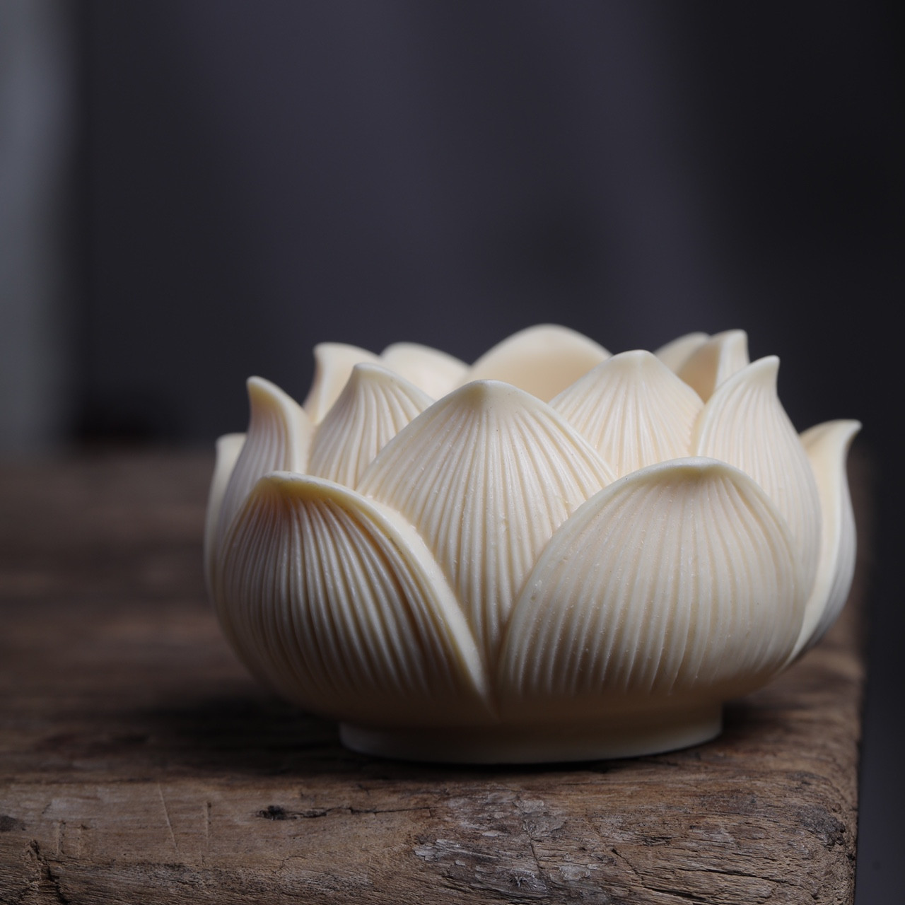 象牙果雕刻座莲花香插摆件菩提籽工艺品香道摆饰莲花底座摆饰批发