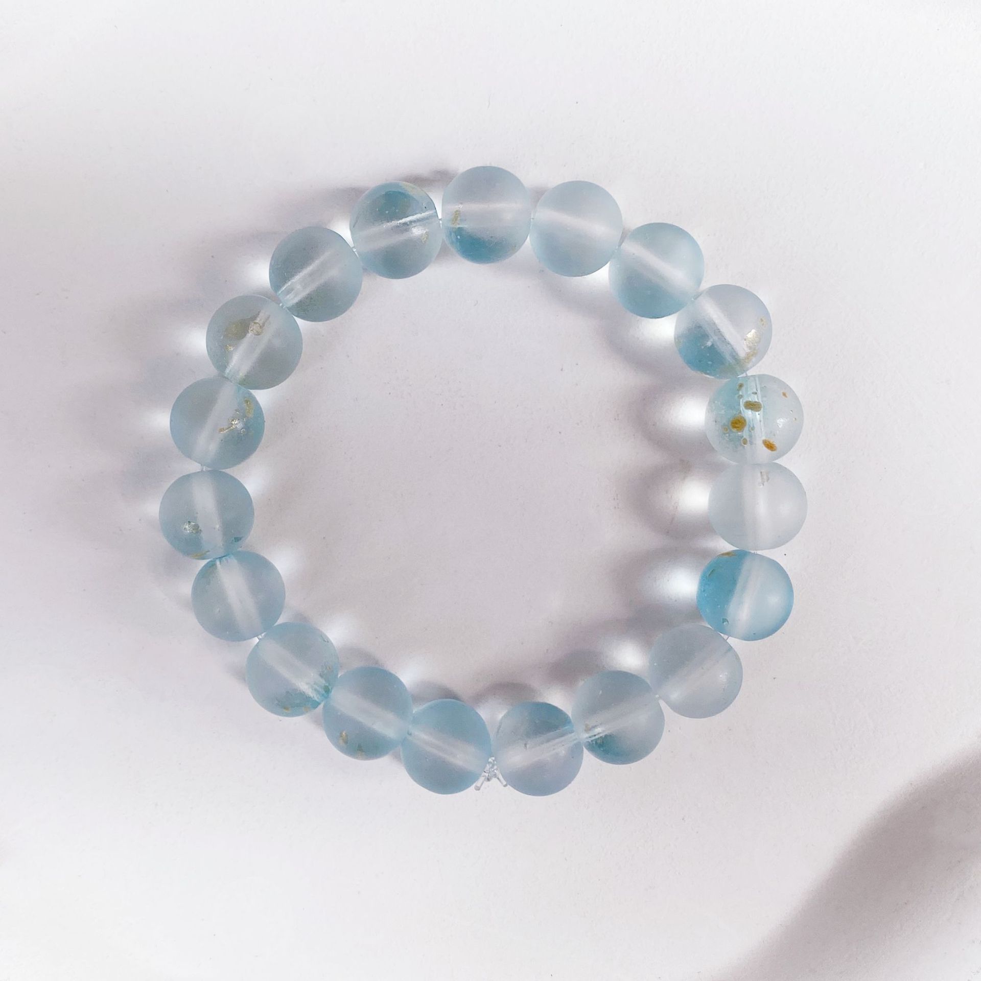 Gradient Two-Color Primary School Student Hand String Disk String Disk Play Pliable Temperament Ice-Permeable Micro Glass Bead Hand Toy Xiaohongshu Same Style Bracelet