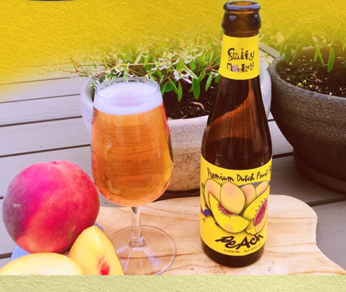 比利时富奇猴蜜桃味啤酒250ml*24瓶