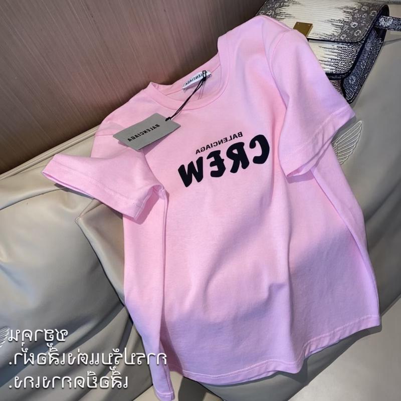 6535棉2023新款短袖t恤女圆领宽松半袖夏季t恤女上衣服一件代发