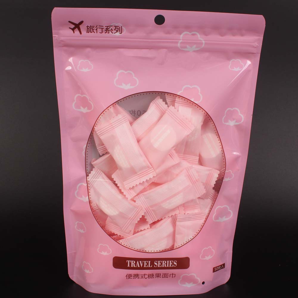 Candy Color Towel Disposable Compression Towel Cotton Travel Portable Face Towel Beauty Cleaning Towel