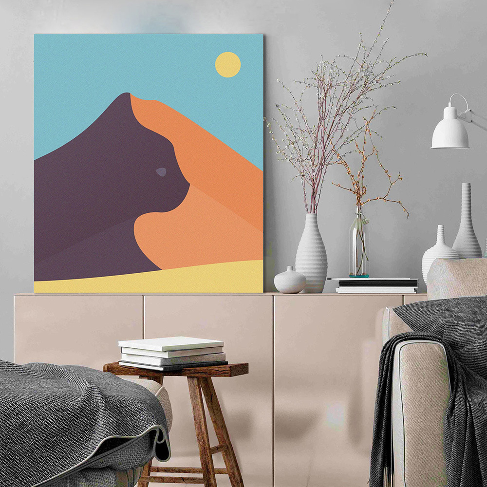 波西米亚风速卖通无框画单联帆布画芯客厅装饰画欧美亚马逊代发