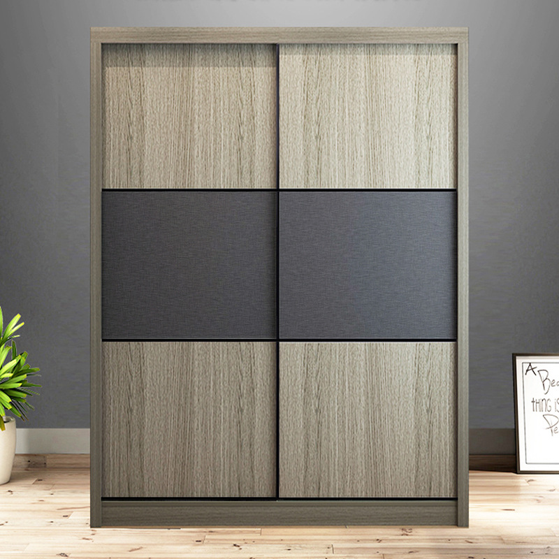 实木衣柜推拉门做滑门极简轻奢耐磨板现代简约北欧衣橱柜移门