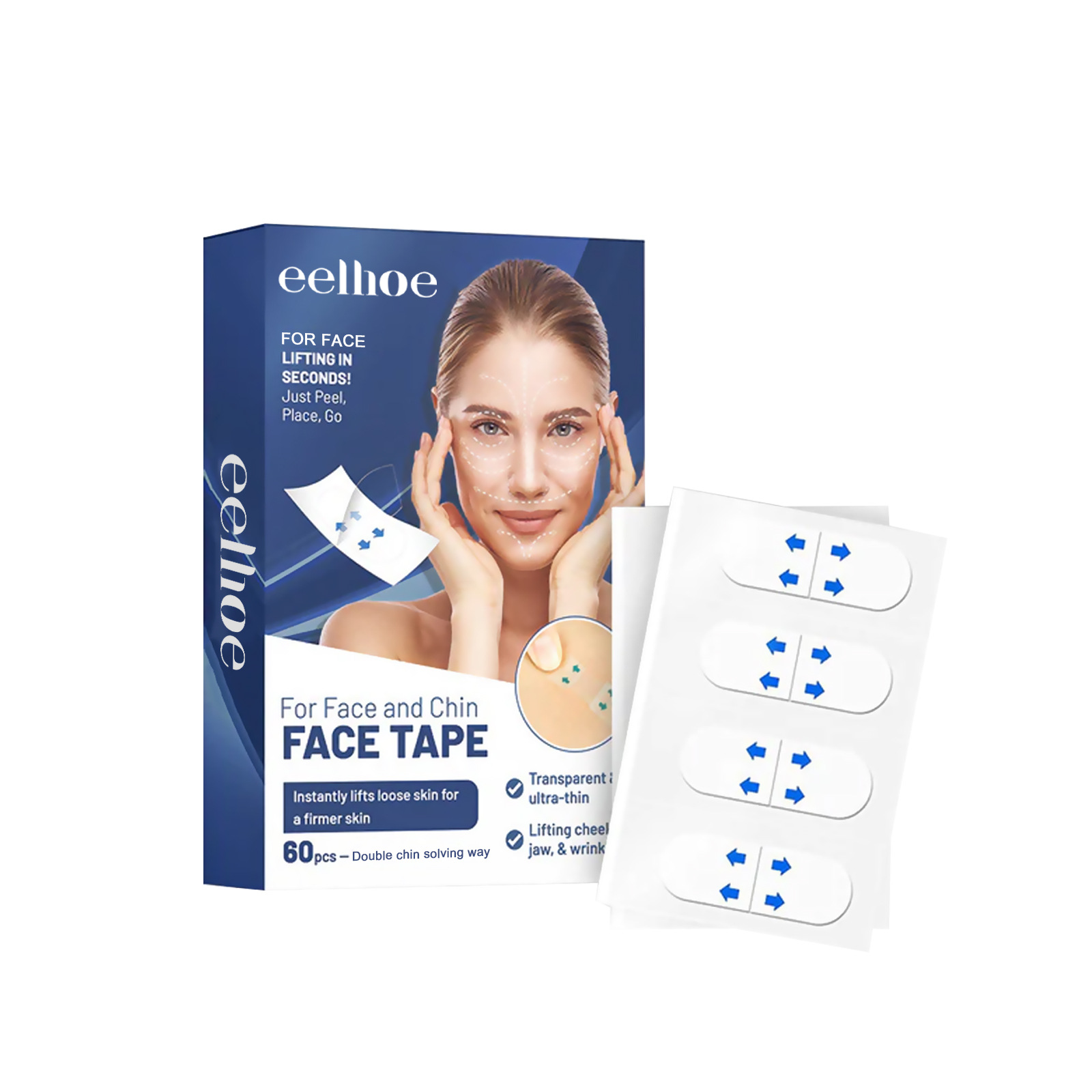 Eelhoe Face Lifting Paste Firming Lifting Facial Flabby Skin French Lines Fine Lines Anti-Wrinkle Lifting Face Pasters