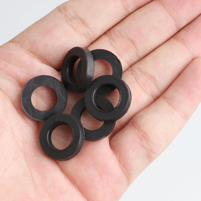黑色橡胶垫片垫圈密封平垫4分6分防水绝缘热水器阀门丁晴2分加厚
