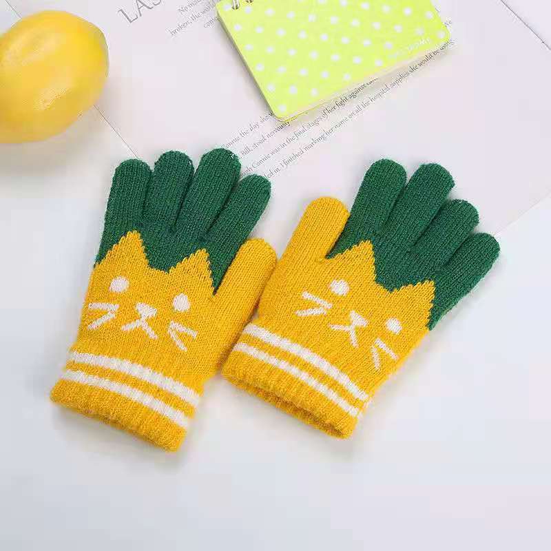 Winter Children's Warm Gloves Cold Protection Students Imitation cashmere Gloves Knitted Gloves