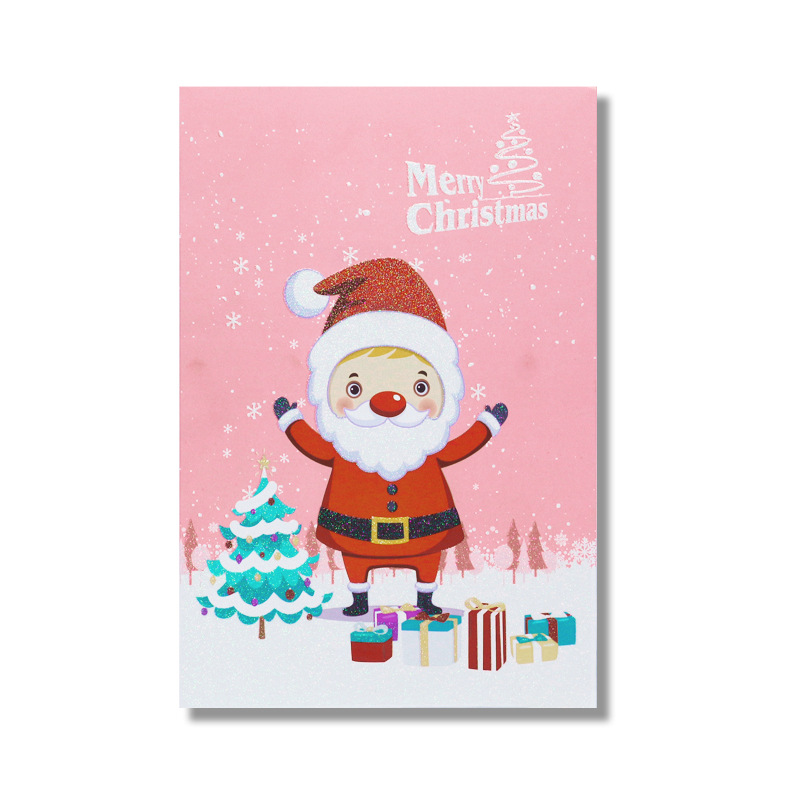 New Thickened Christmas Greeting Card High-End Colorful Uv Blank Gift Card Merry Christmas Greeting Card Wholesale