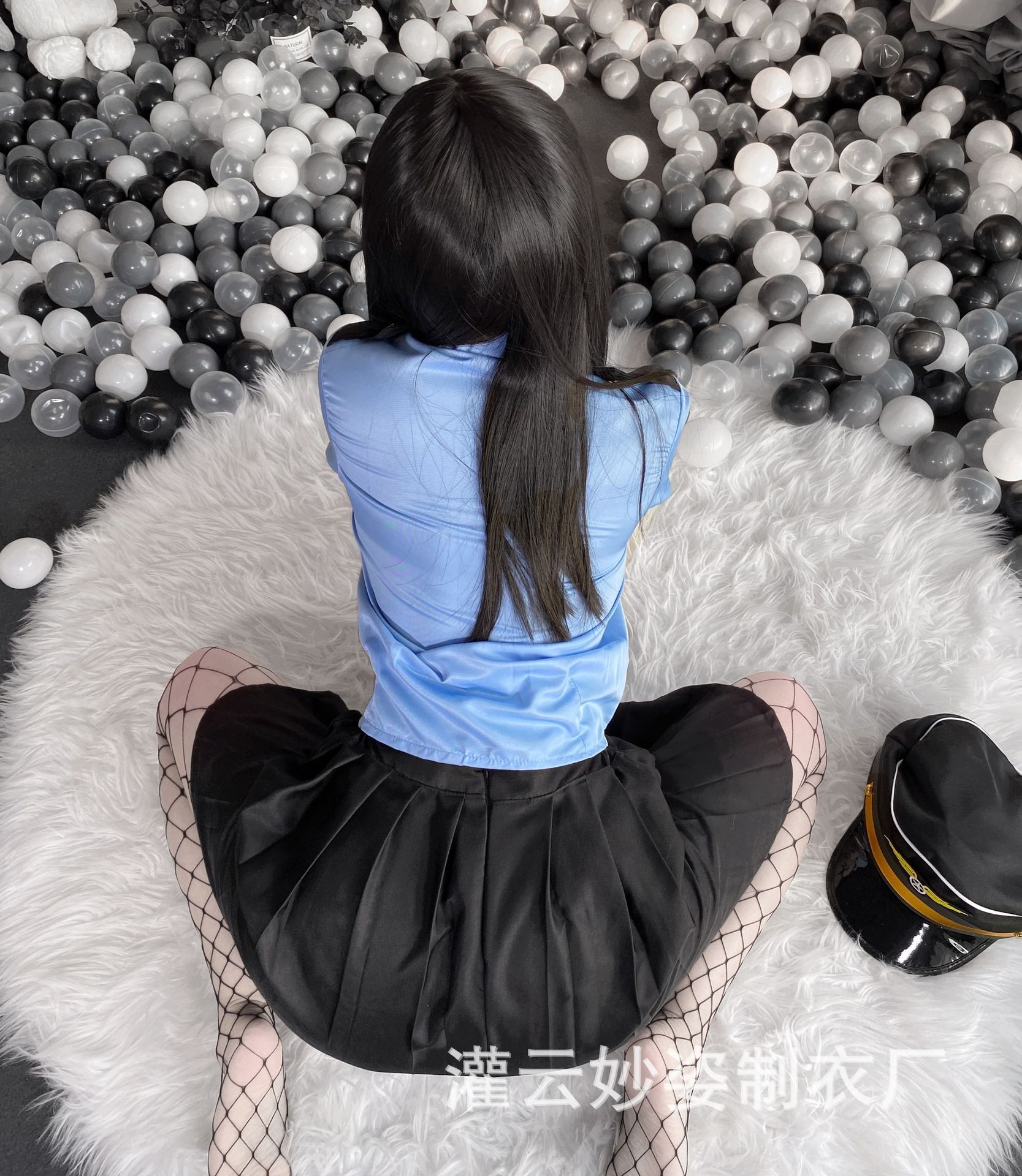 性感情趣内衣女骚激情透明内衣制服诱惑开档免脱女仆装睡衣挑逗