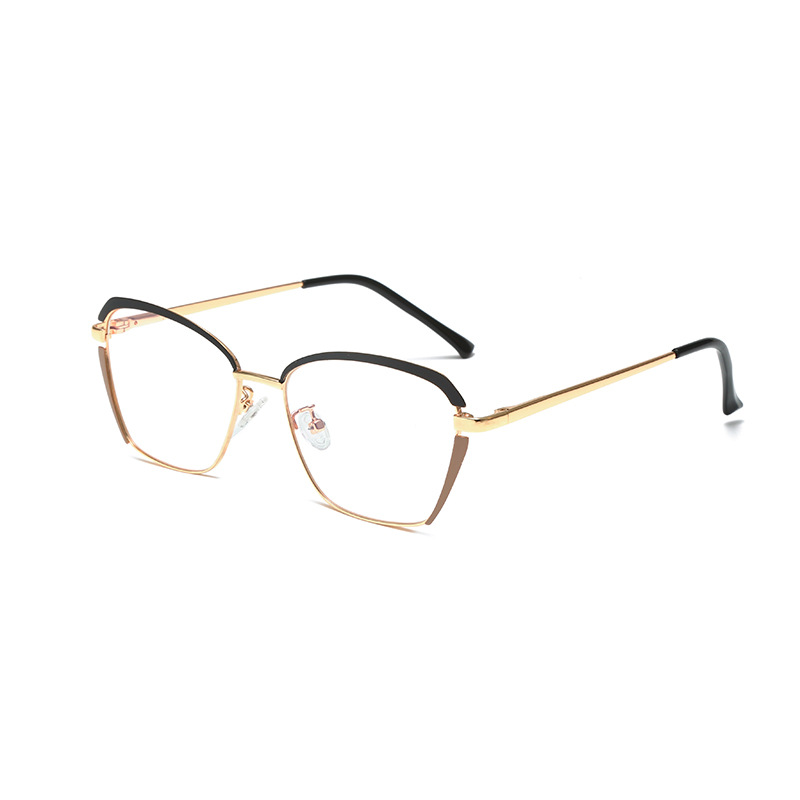 2023 Spring New Brown Internet-Famous Glasses Plain Face Small Fashion Metal Frame Unisex