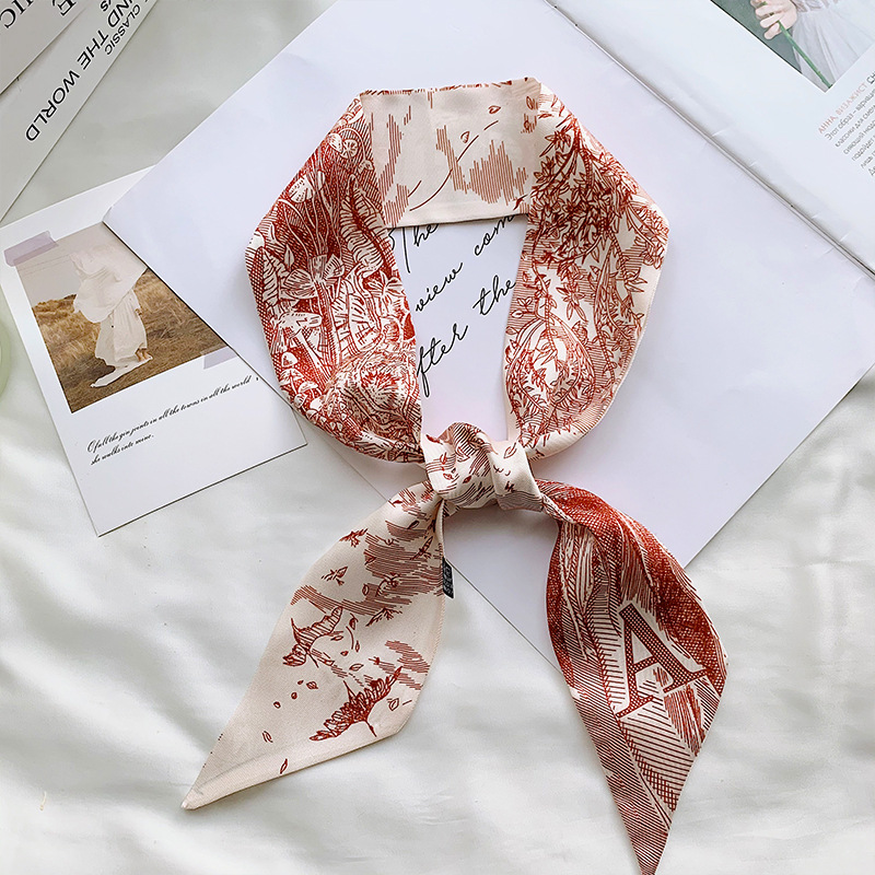 26 Letters Hand Gift Box Wedding Accessories Silk Scarf Hair Band Female Hair Tie New Ribbon Head Rope Headdress Hair Accessories Wholesale