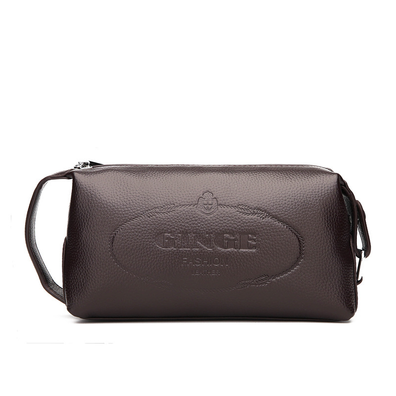 Cross-Border 2022 New Men's Pu Hand Bag Wallet Casual Fashion Portable Bucket Bag One Piece Dropshipping