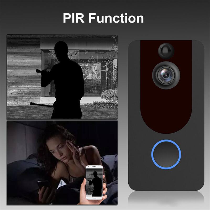 Wireless Video Doorbell 1080 HD Surveillance Smart Camera Wifi Doorbell Low Power Visual Intercom Ding Dong