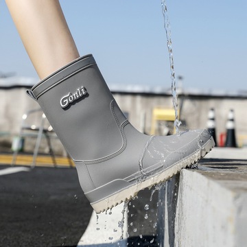 四季时尚中筒女士雨靴韩版户外工作鞋厨房防水胶鞋套鞋洗车水鞋女