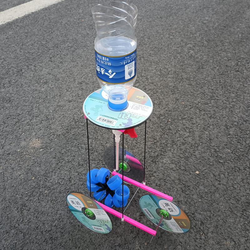 创意diy纯水动力车成品 水车比赛极限18米科技小手工制作材料发明