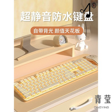 静音键盘鼠标套装有线机械手感游戏电脑笔记本无线女生办公无声