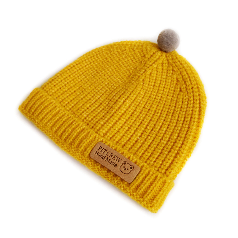 Chengwen Infant New Knitted Hat Boys and Girls Cute Ball Cap Fashion Personality Trend Winter Warm Hat