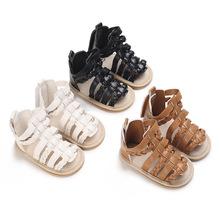 夏季新款婴儿凉鞋高帮皮革材质学步鞋多色可选平底鞋