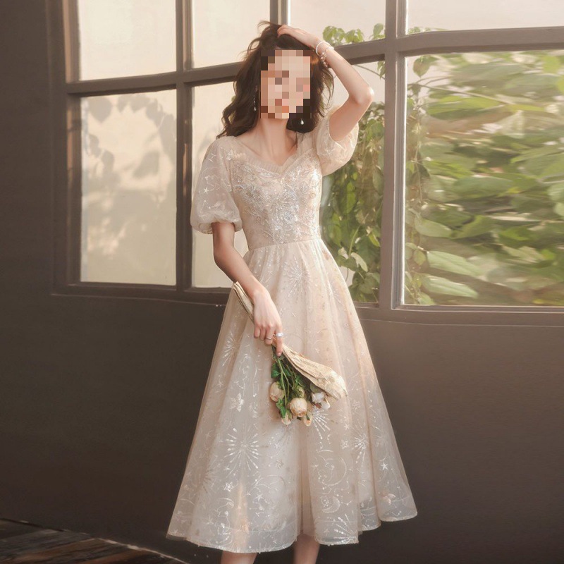 高档晚礼服女2024新款平时可穿8岁成人礼仙女公主裙中长款高贵夏