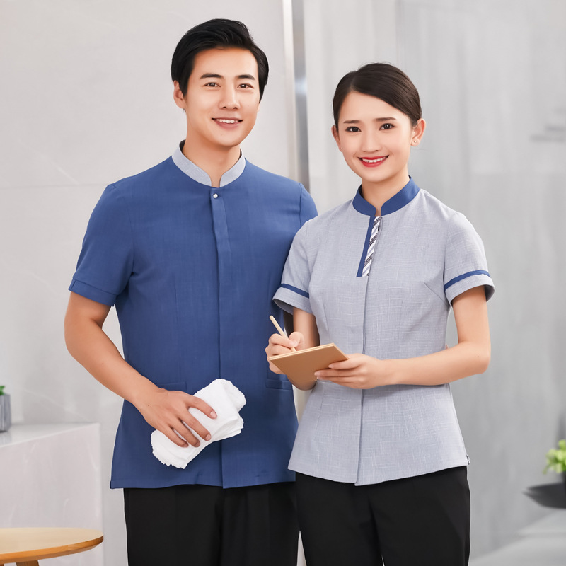 夏装短袖保洁工作服医院物业宾馆客房阿姨清洁工pa男女保洁服定制