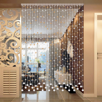 珠帘隔断帘装饰卫生间门帘客厅过道水晶吊帘挂帘欧式家用网红珠链