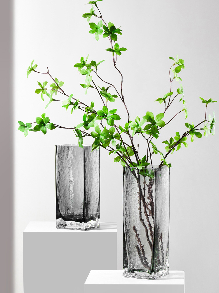 北欧吊钟植物玻璃花瓶马醉木透明水养创意简约网红插干花摆件客厅