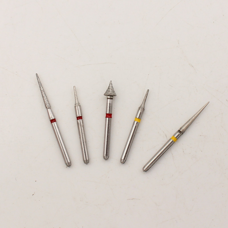 牙科临面去釉车针套装 高速手机车针 抛光车针 磨头 钻头 5支装