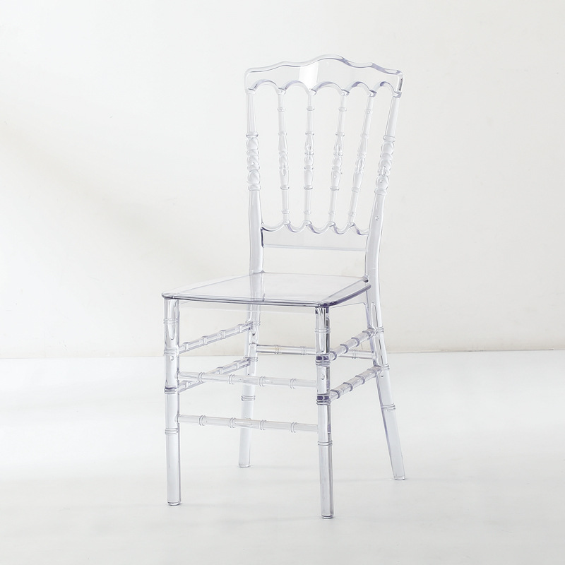 Crystal Transparent Chair Hotel Wedding Commercial Bamboo Chair Napoleon Chair Outdoor Wedding Party Transparent Banquet Chair